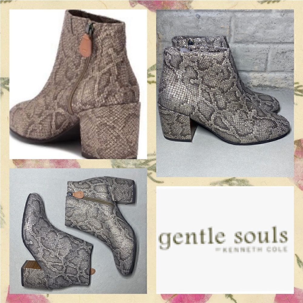 NWOB MSRP $249 gentle souls Blaise Block Heel Bootie Women's Size 6.5